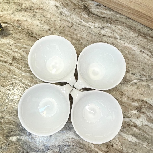 4 Vintage Corelle Woodland Coffee Tea Mugs Cups Hook Open Handle Brown & White - Picture 3 of 7